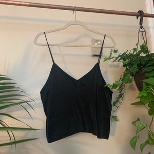 Black Vintage Satin Tank